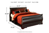 Huey Vineyard Black Queen Sleigh Bed