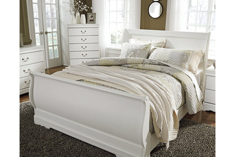 Anarasia White Queen Sleigh Bed