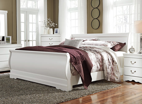 Anarasia White Sleigh Bedroom Set