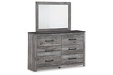 Bronyan Dark Gray Dresser and Mirror