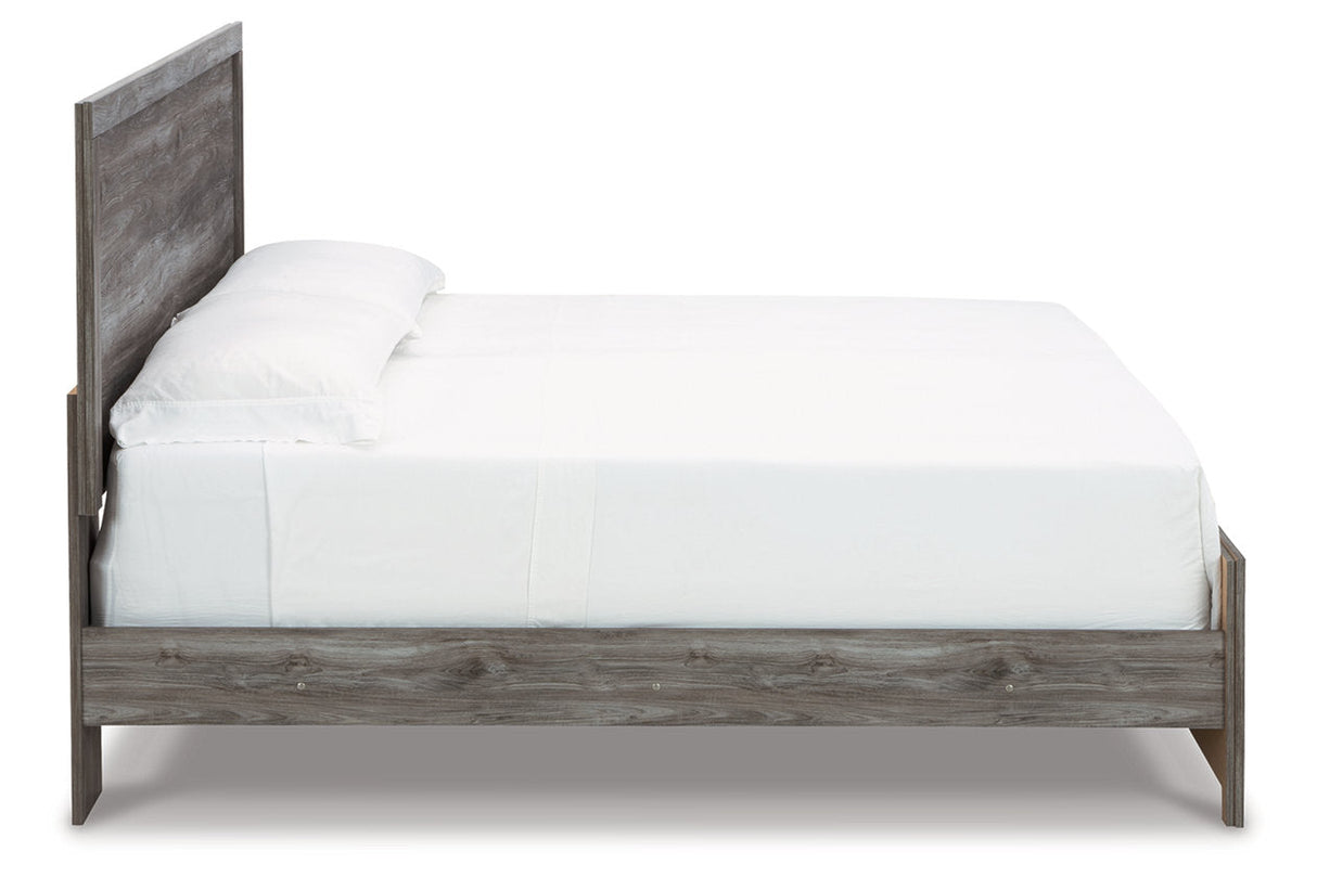 Bronyan Dark Gray King Panel Bed