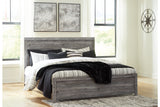 Bronyan Dark Gray King Panel Bed