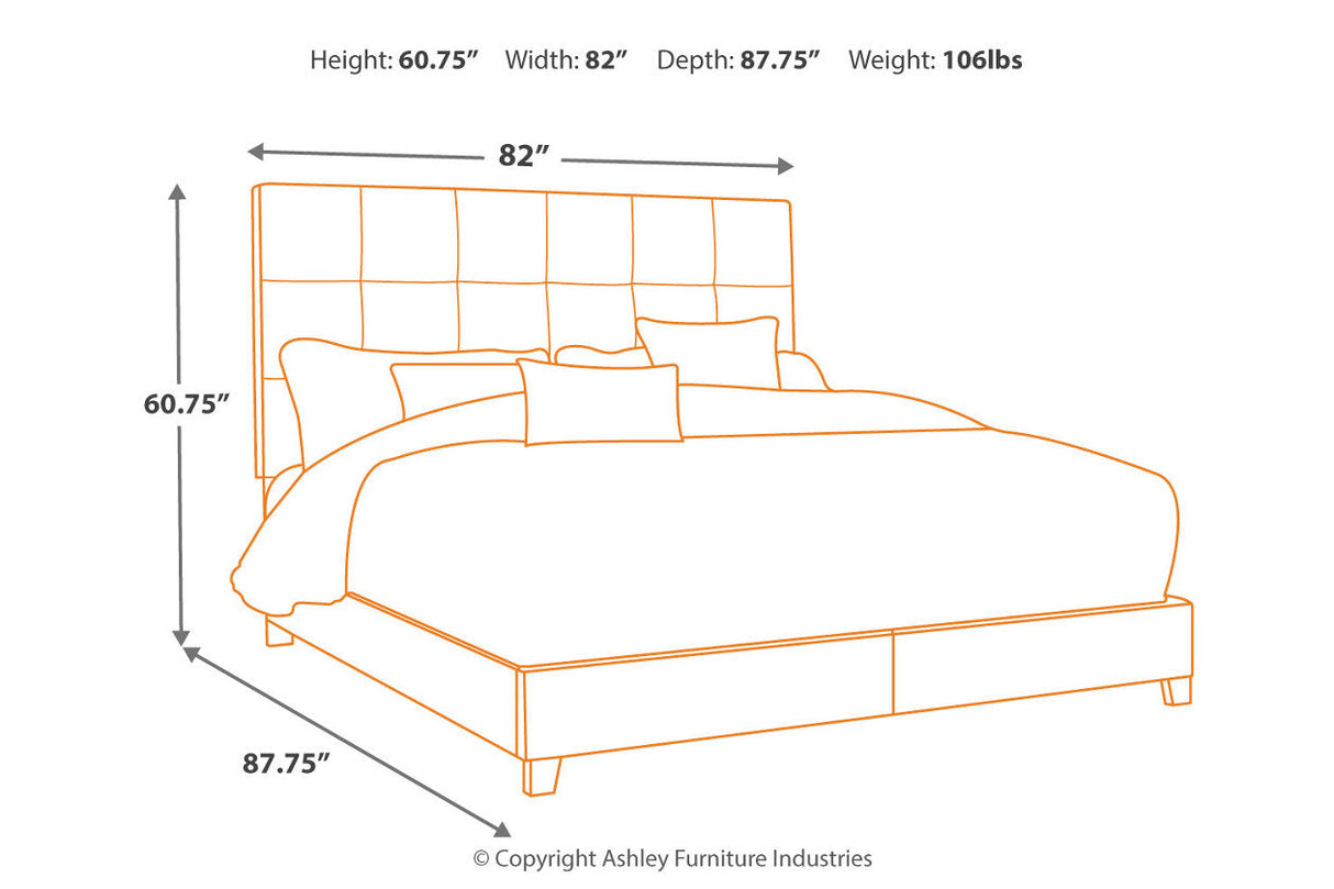 Dolante Gray King Upholstered Bed