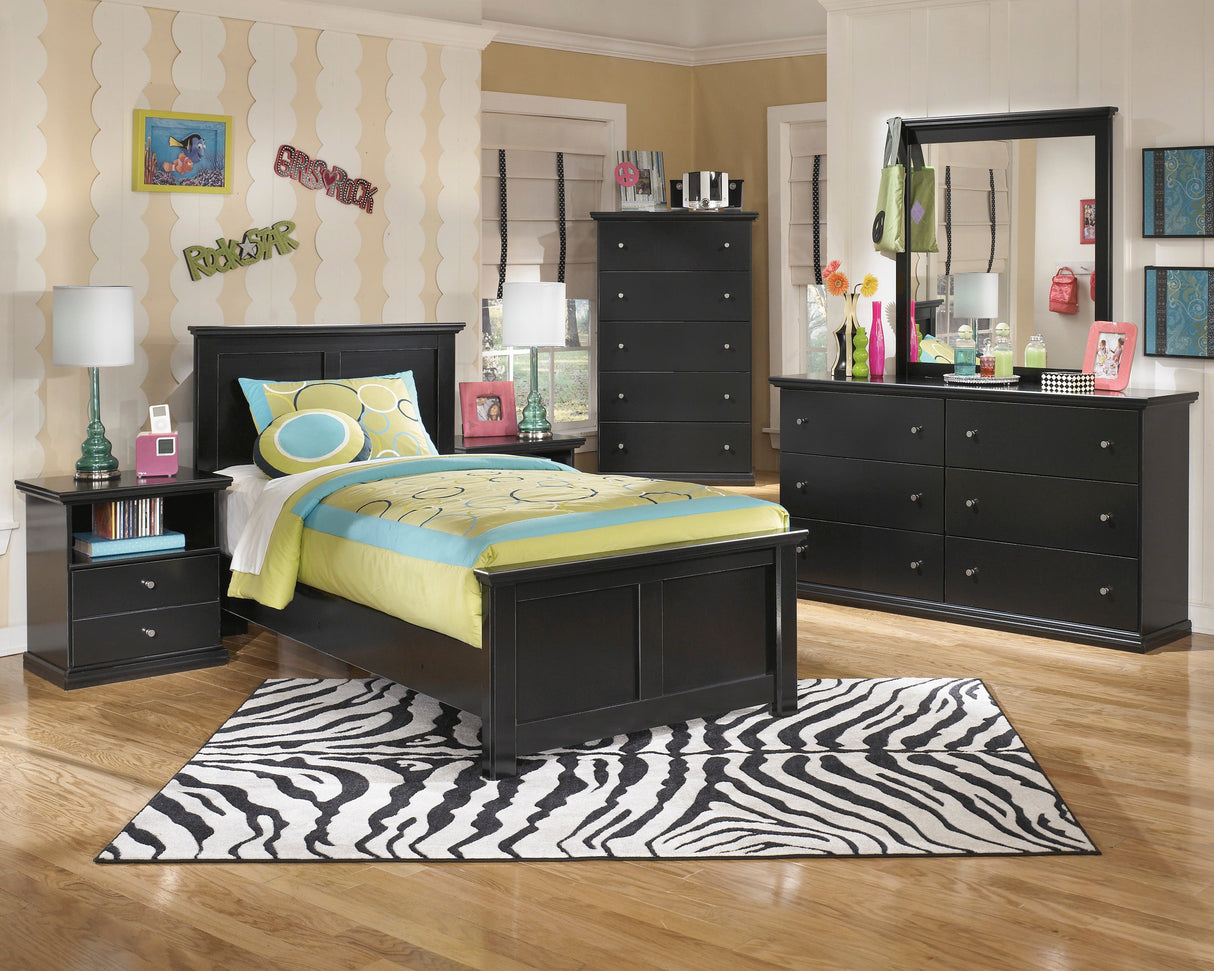 Maribel Black Panel Youth Bedroom Set