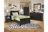 Maribel Black Twin Panel Bed