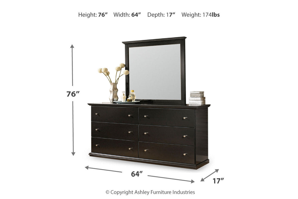 Maribel Black Dresser and Mirror