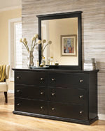 Maribel Black Bedroom Mirror (Mirror Only)