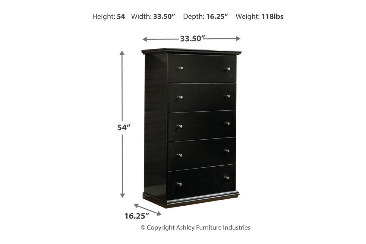 Maribel Black Chest of Drawers