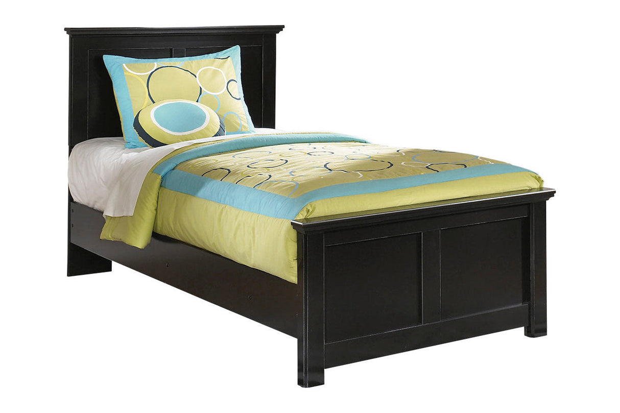 Maribel Black Twin Panel Bed