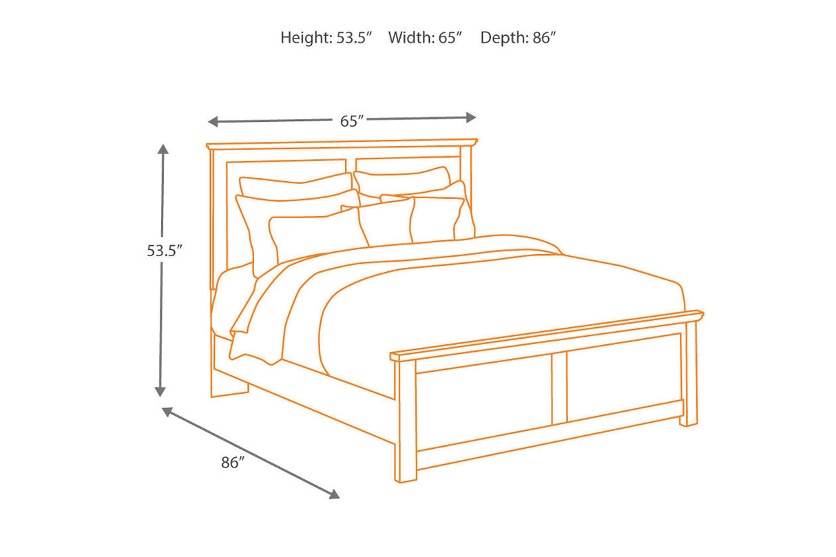 Maribel Black Queen Panel Bed