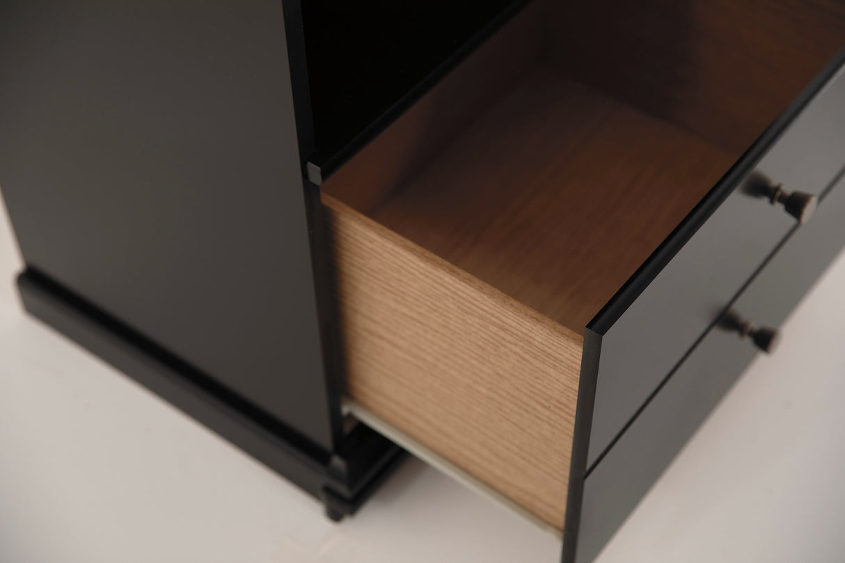 Maribel Black Nightstand