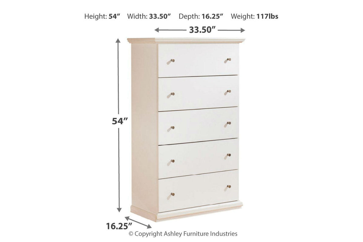 Bostwick Shoals White Chest of Drawers