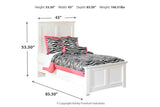 Bostwick Shoals White Twin Panel Bed