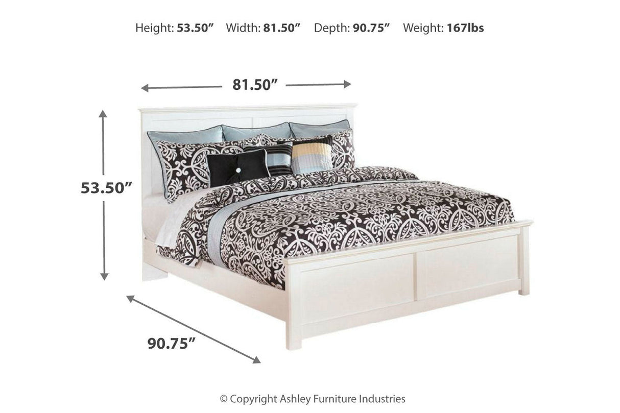 Bostwick Shoals White King Panel Bed