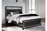 Kaydell Black Queen Upholstered Platform Bed