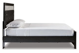 Kaydell Black Queen Upholstered Panel Bed