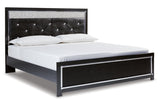 Kaydell Black King Upholstered Platform Bed