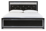 Kaydell Black King Upholstered Platform Bed