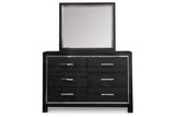 Kaydell Black Dresser and Mirror