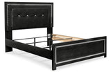 Kaydell Black Queen Upholstered Panel Bed