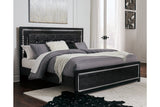 Kaydell Black King Upholstered Platform Bed