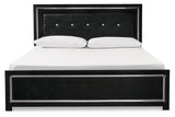 Kaydell Black King Upholstered Platform Bed