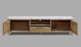 Kara Cerused Natural TV Stand