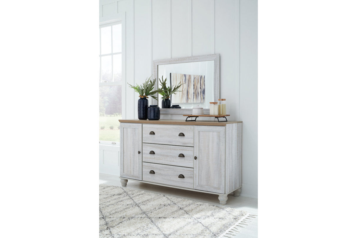 Haven Bay Two-tone Dresser and Mirror