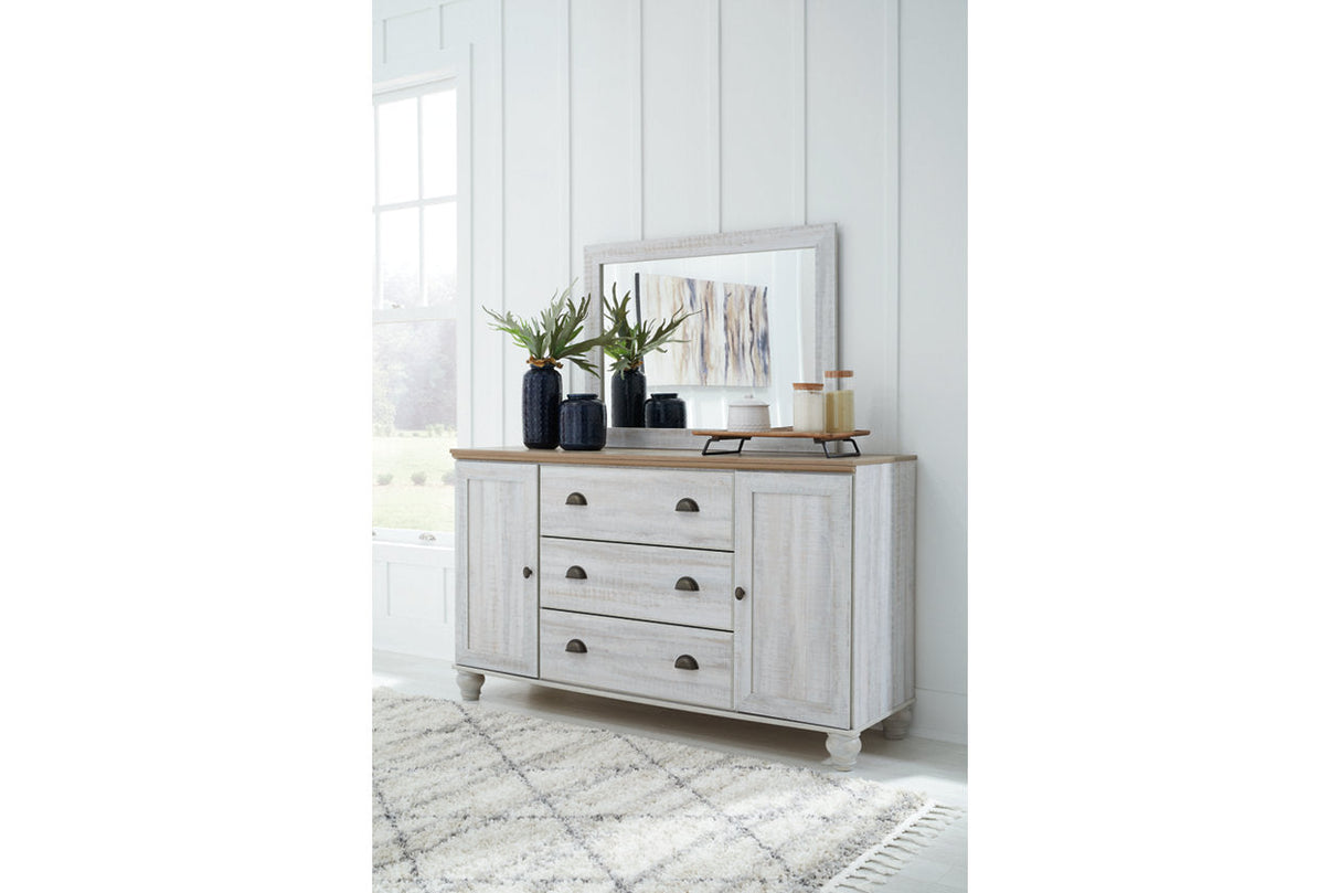 Haven Bay Two-tone Dresser and Mirror