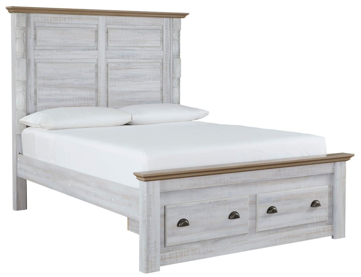 Haven Bay Two-tone Footboard Storage Panel Bedroom Set