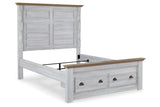 Haven Bay Two-tone Queen Panel Storage Bed