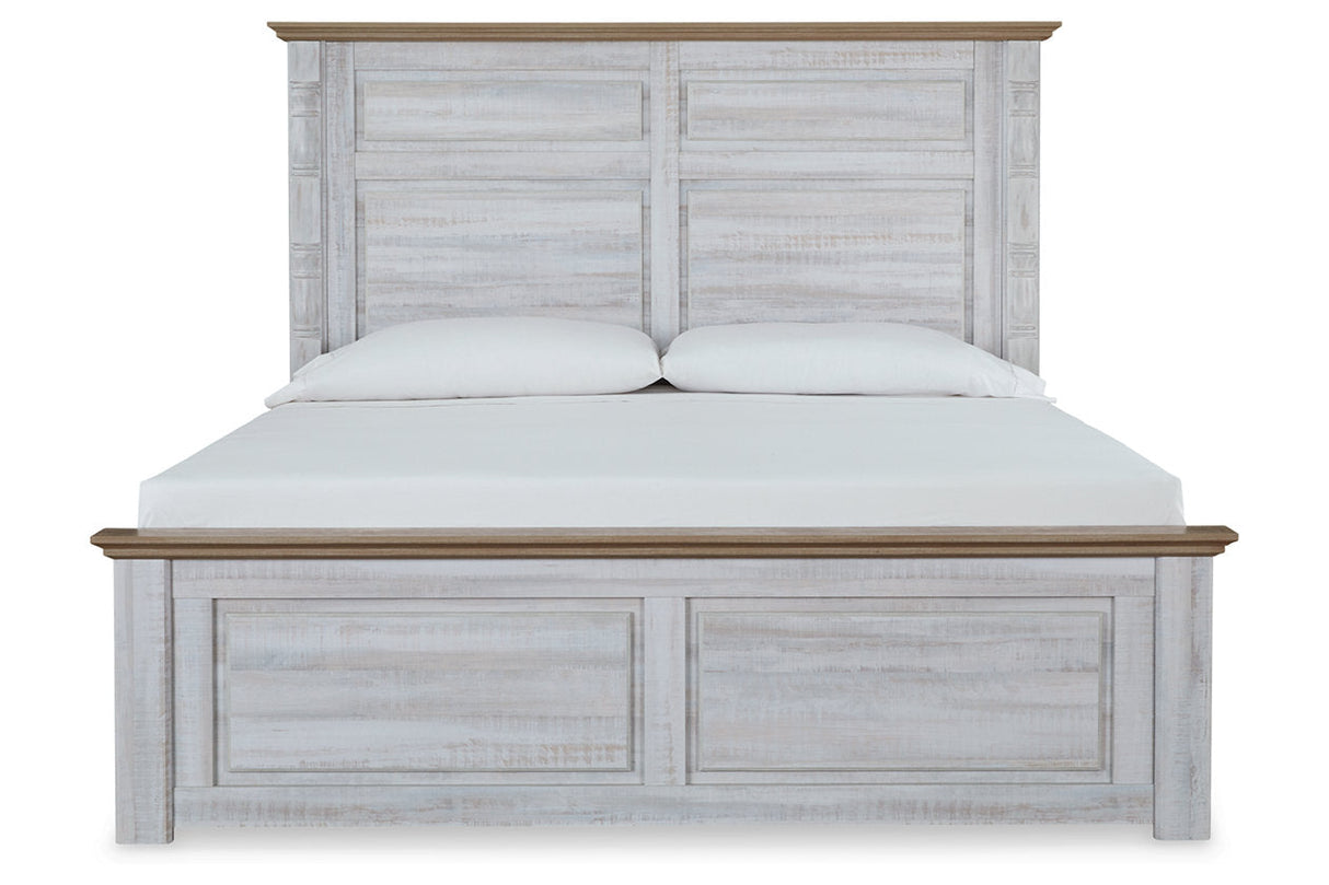 Haven Bay Two-tone King Panel Bed