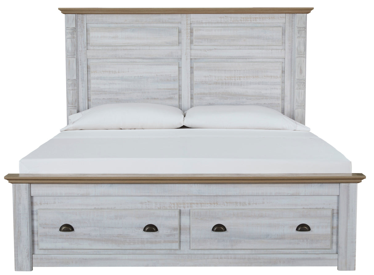 Haven Bay Two-tone Footboard Storage Panel Bedroom Set