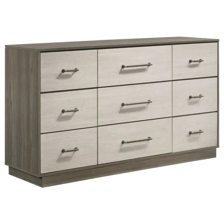 River Grey/Beige Platform Bedroom Set by New Era Innovations at Eve Furniture