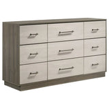 River Grey/Beige Platform Bedroom Set by New Era Innovations at Eve Furniture