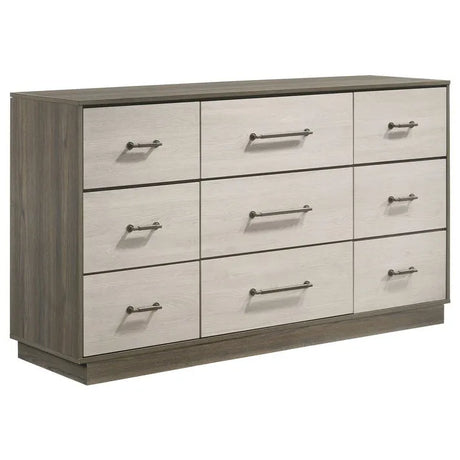 River Grey/Beige Platform Bedroom Set by New Era Innovations at Eve Furniture