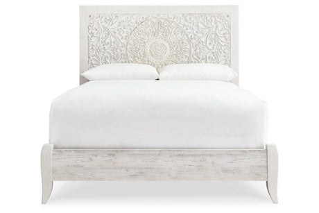 Paxberry Whitewash Queen Panel Bed