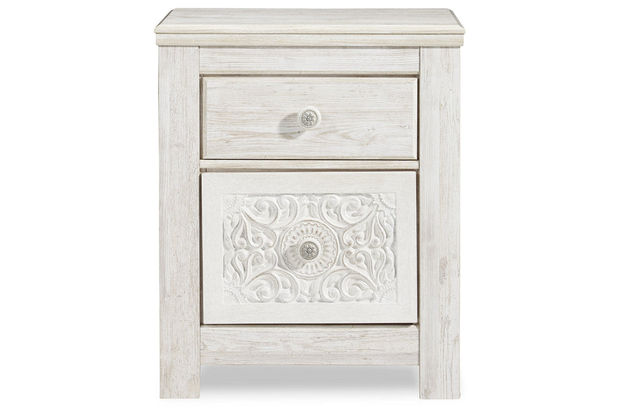 Paxberry Whitewash Nightstand