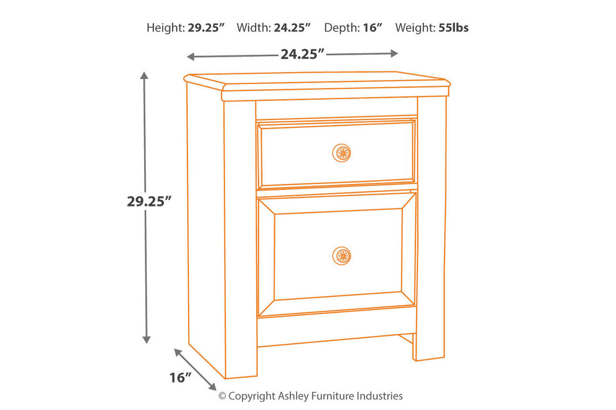 Paxberry Whitewash Nightstand