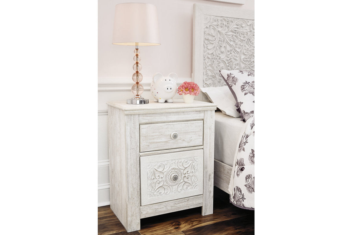 Paxberry Whitewash Nightstand