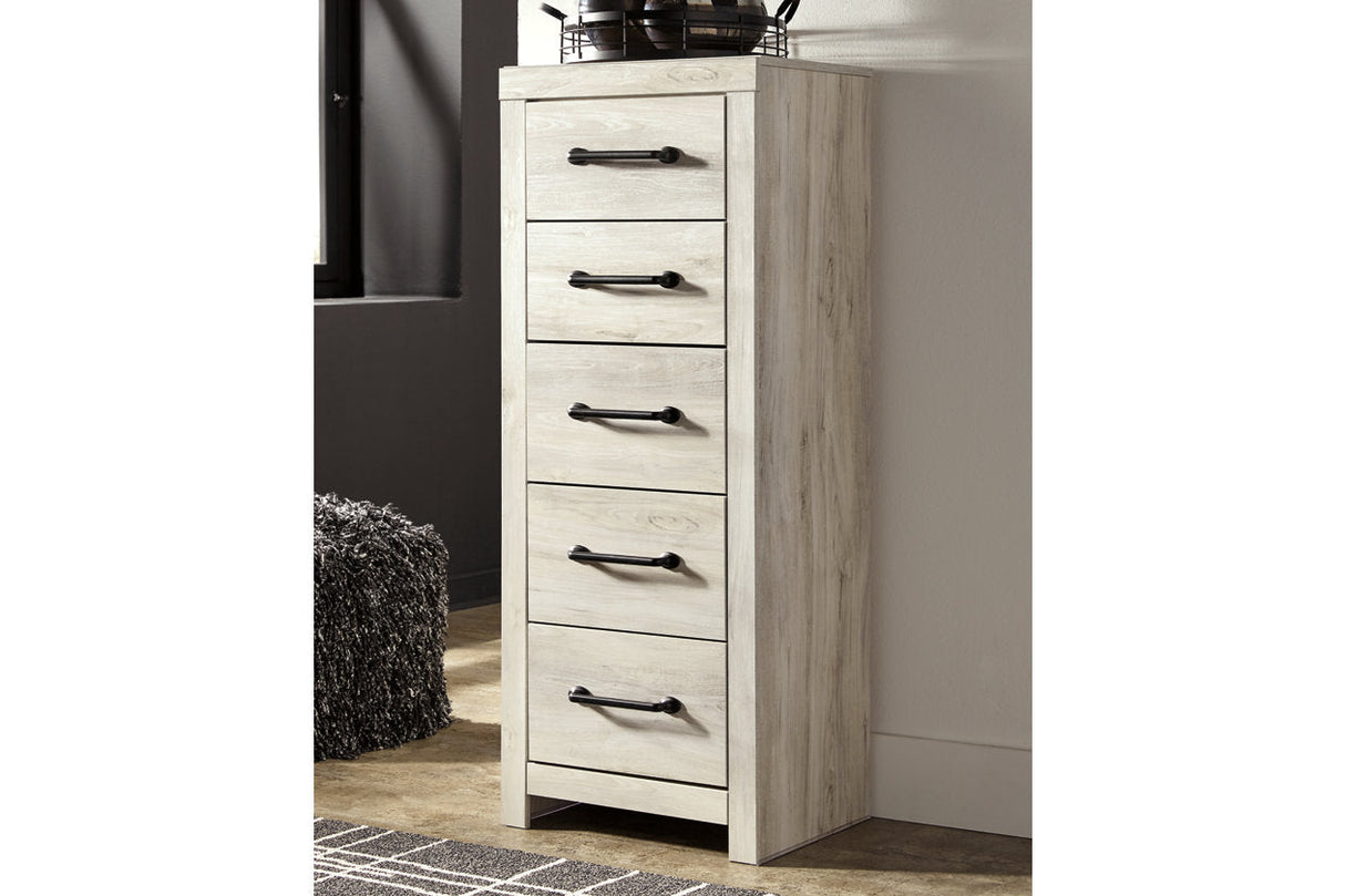 Cambeck Whitewash Narrow Chest of Drawers