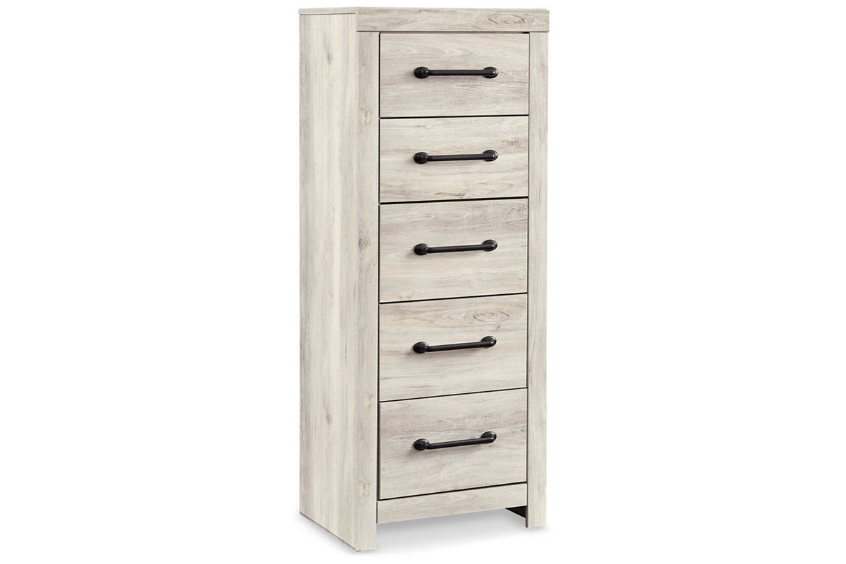 Cambeck Whitewash Narrow Chest of Drawers