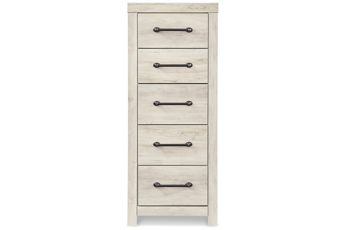 Cambeck Whitewash Narrow Chest of Drawers