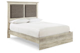 Cambeck Whitewash Queen Upholstered Panel Bed