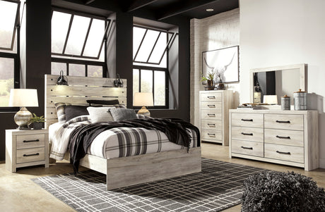 Cambeck Whitewash Panel Bedroom Set