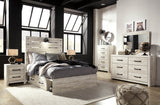 Cambeck Whitewash Double Side Storage Platform Youth Bedroom Set