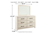 Cambeck Whitewash Dresser and Mirror