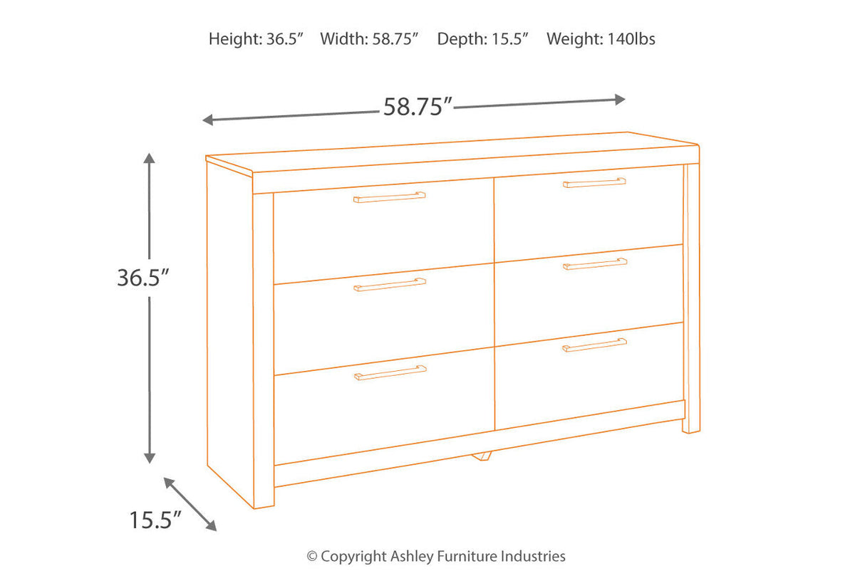 Derekson Multi Gray Dresser