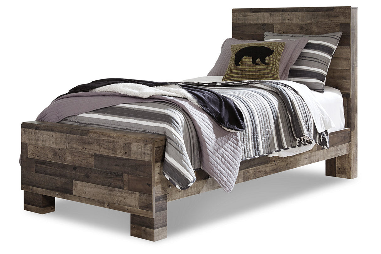 Derekson Multi Gray Twin Panel Bed