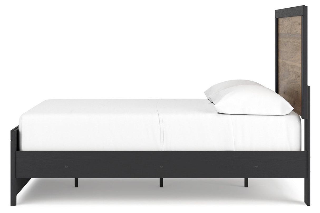 Vertani Black Full Panel Bed